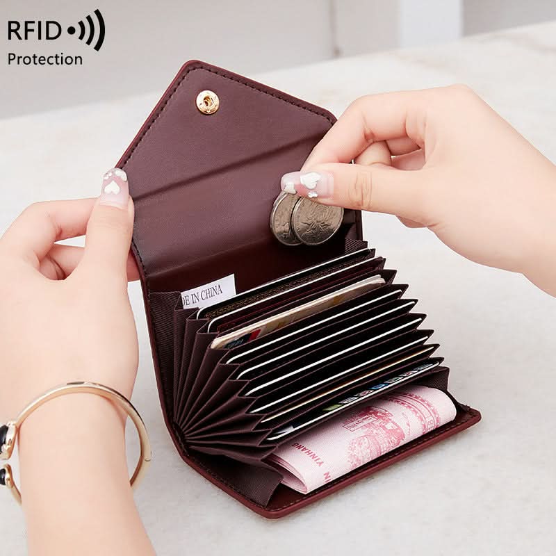 RFID Blocking PU Leather Card Holder – Lightweight Wallet for Men & Women