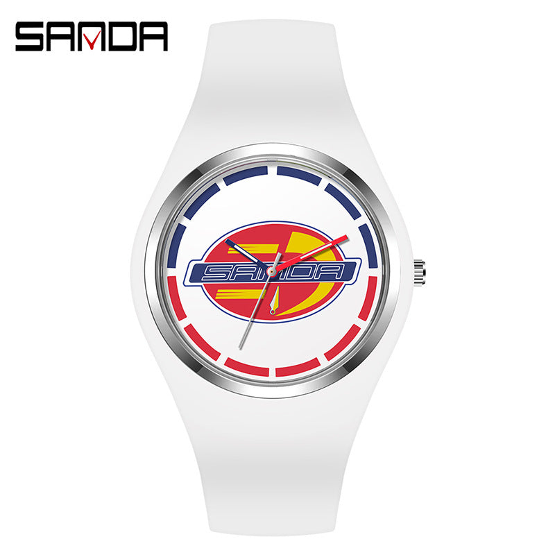 Sanda Jelly Series Quartz Watch – Waterproof Shockproof Sports Watch for Students