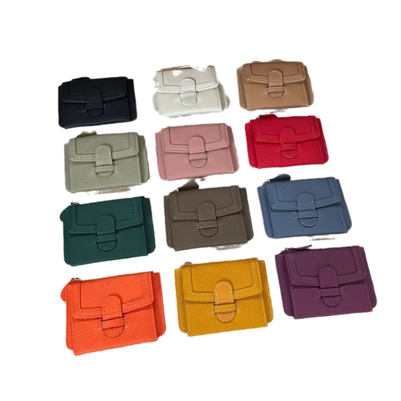 Slim Leather Card Holder & Coin Purse – Minimalist Multi-Card Wallet