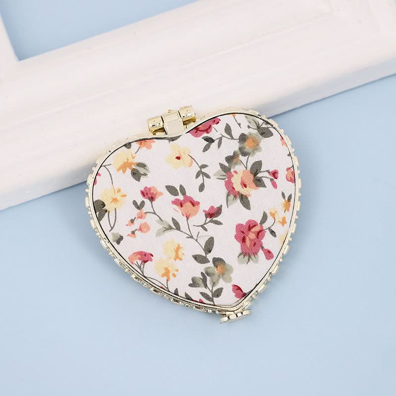 Chinese-Style Portable Mini Makeup Mirror - Double-Sided Folding Design (Set of 2 pcs.)