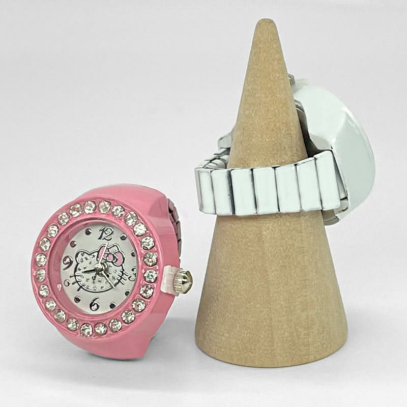 Women's Stylish Ring Watch – Quartz Finger Watch