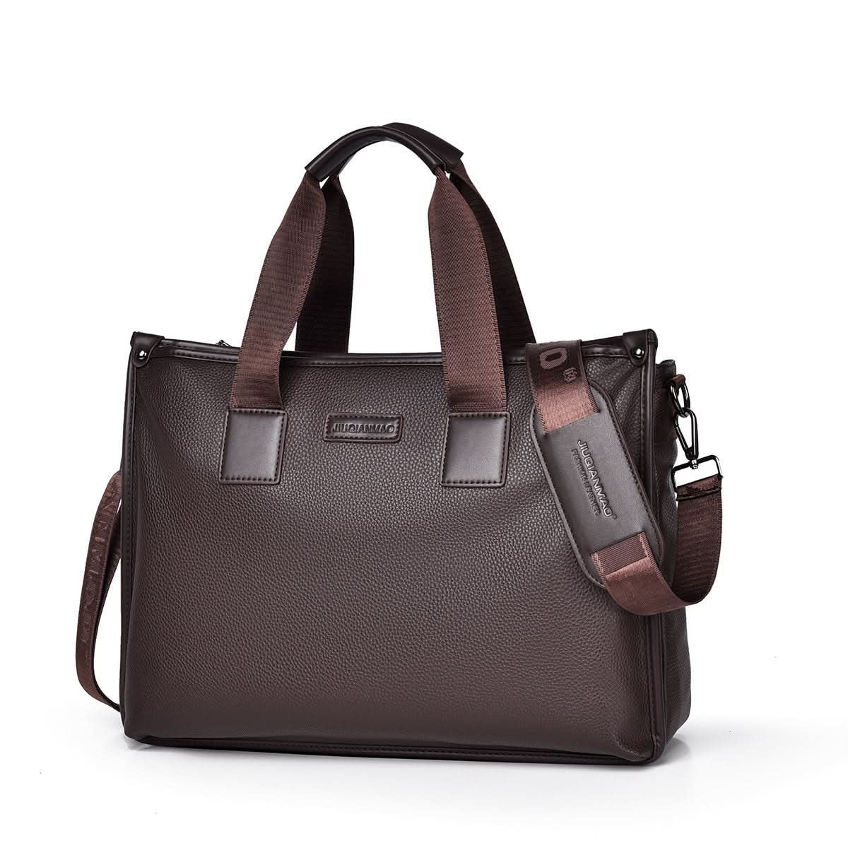 Men’s Trendy Large Capacity Business Messenger Bag – PU Leather Shoulder Bag
