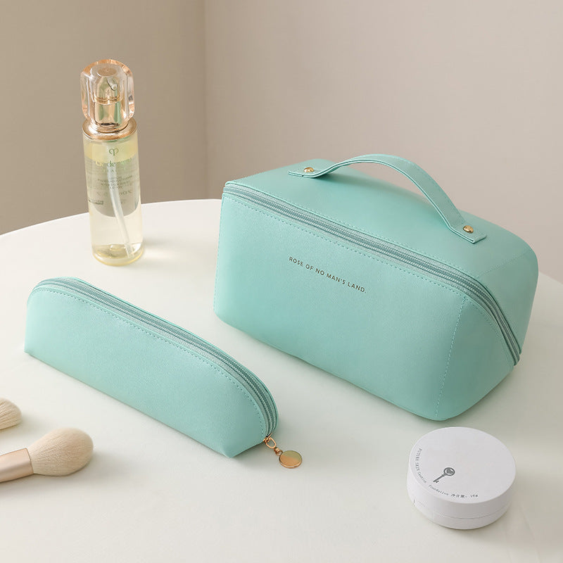 PU Cloud Makeup Bag Set – Large Capacity Waterproof Cosmetic Organizer (2-piece set)