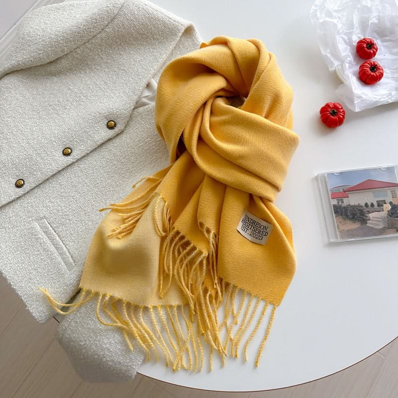 Korean Style Double-Sided Imitation Cashmere Scarf