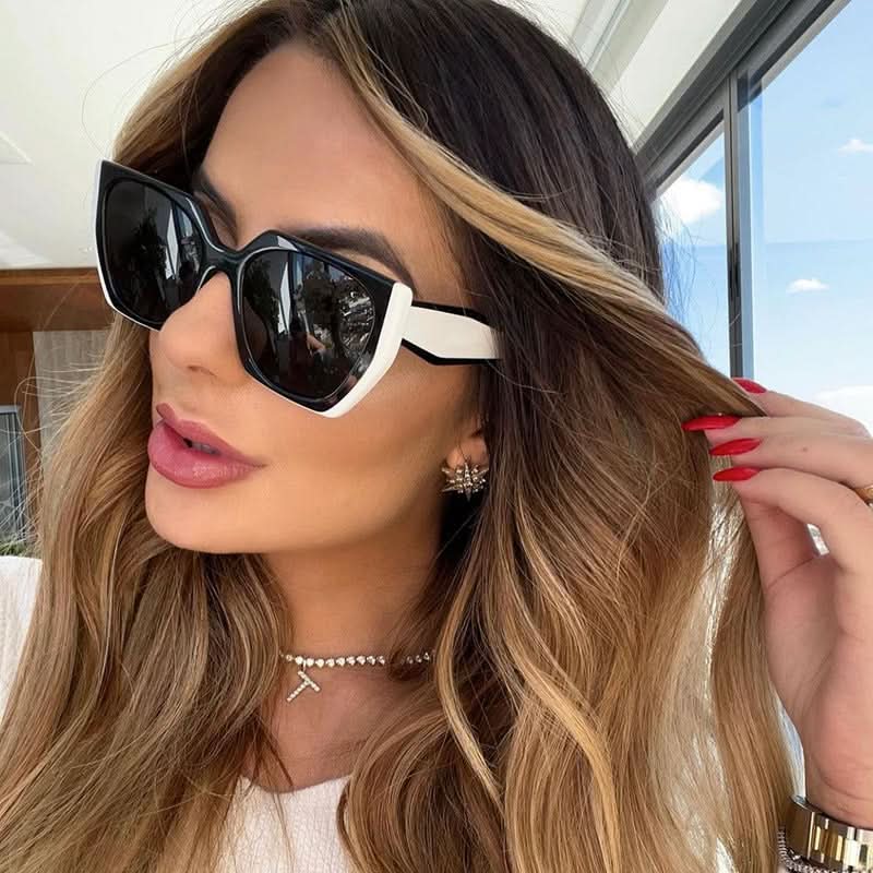 Stylish Cat-Eye Sunglasses for Women – Wide Temple Full-Frame UV Protection Shades