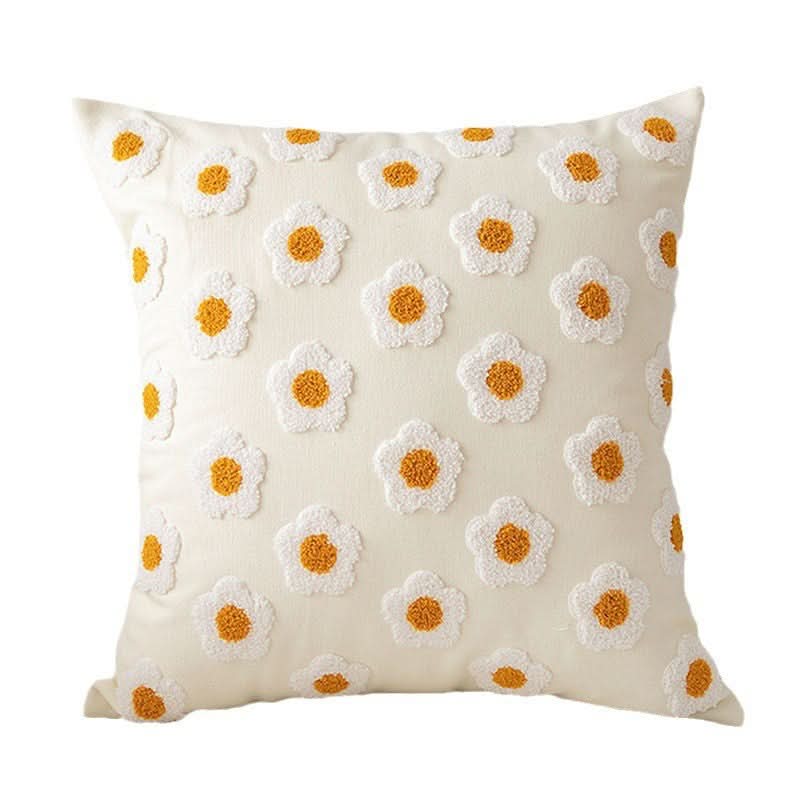 Pastoral Style Embroidered Flower Pillowcase