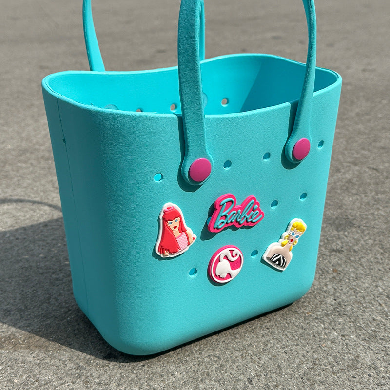 Waterproof EVA Beach Bag – Lightweight Small Tote with Chain Strap for Summer & Travel