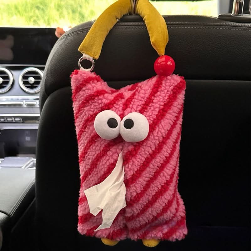 Cartoon Monster Plush Tissue Box for Car