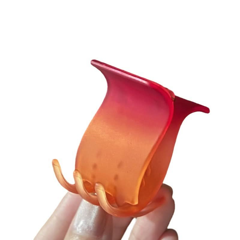 French Matte Gradient Ponytail Clip – High-End Shark Hair Clip for Thick Hair