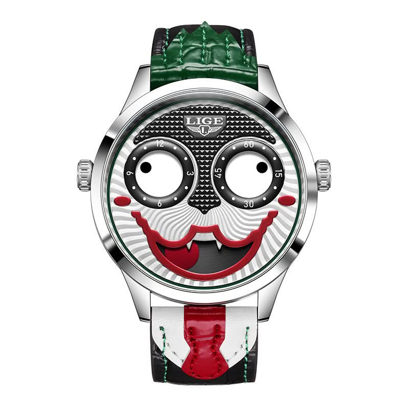 Joker-Inspired Men's Quartz Watch – Trendy, Waterproof Fashion Timepiece