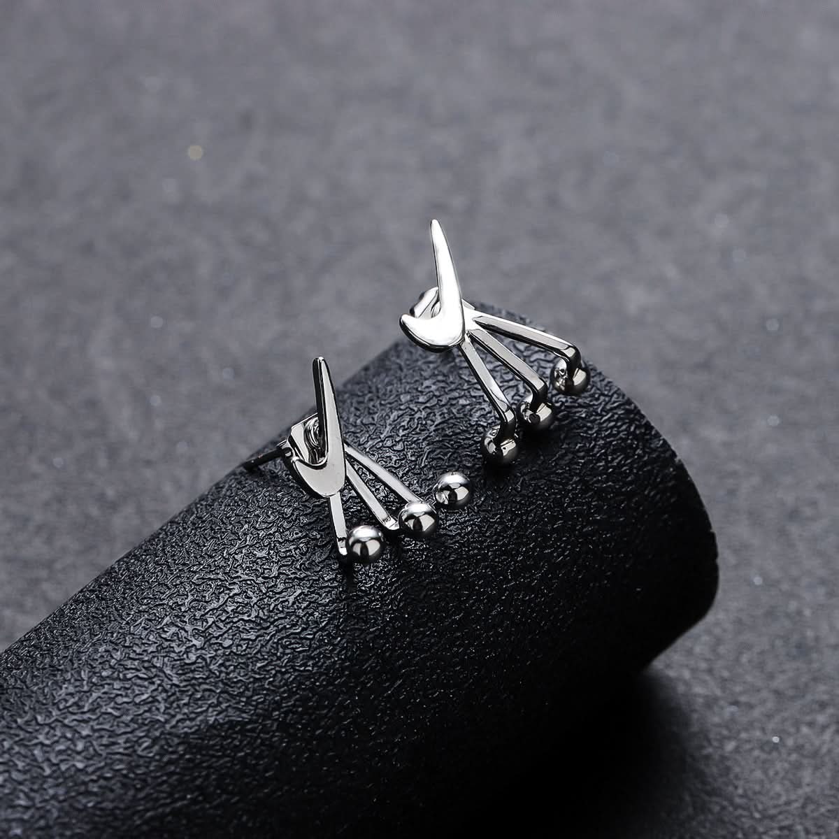 Men’s Geometric Hook Earrings – Minimalist Triangle Drop Earrings