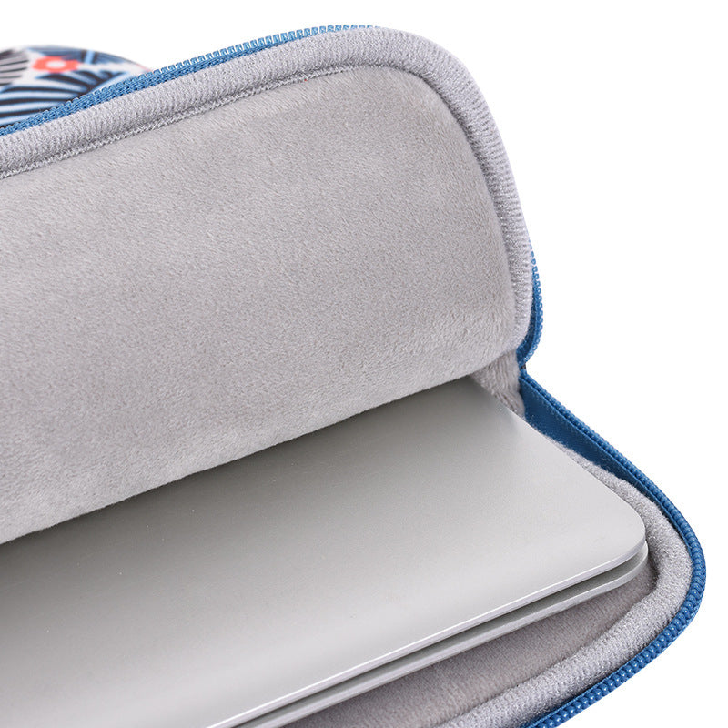 Tropical Foliage Laptop Sleeve – Shock-Resistant Polyester Case for Samsung & More (11–15 Inch)