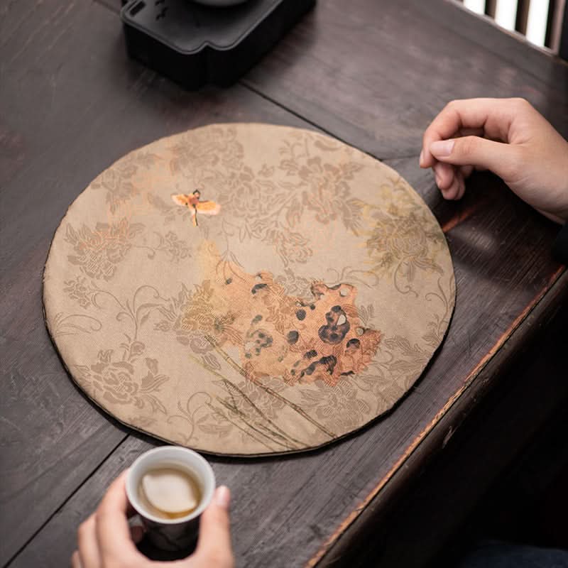 Double-Sided Fragrant Cloud Yarn Tablecloth - Tea Ceremony Accessory