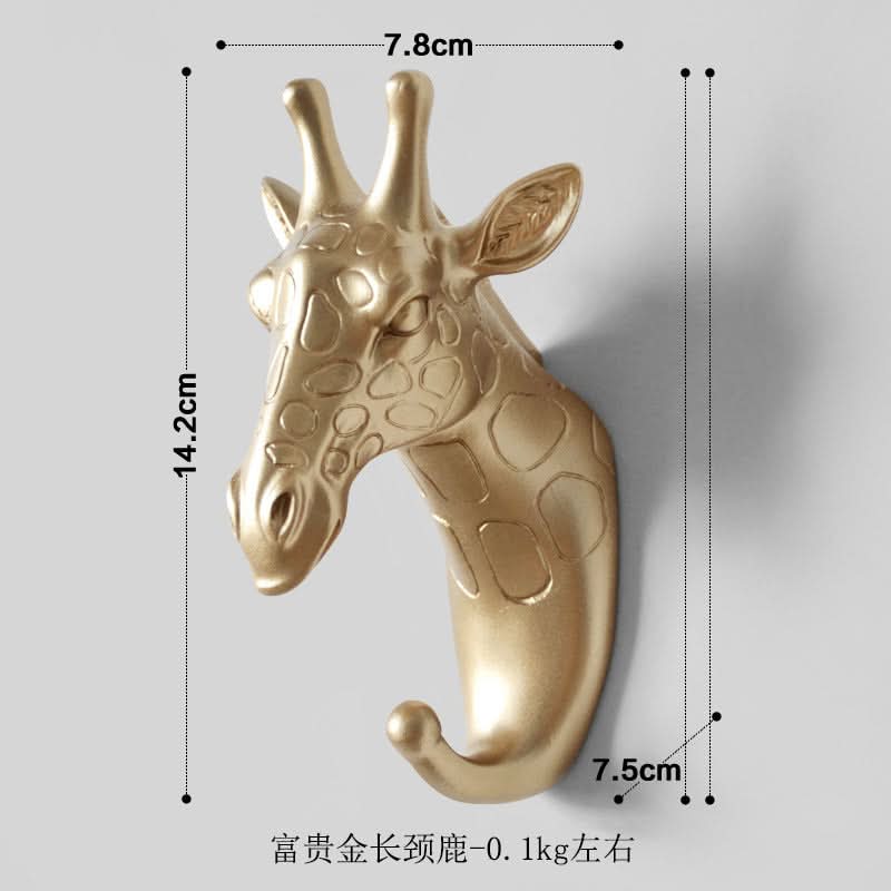 Punch-Free Animal Head Wall Hook – Decorative Deer Head Sticky Hanger