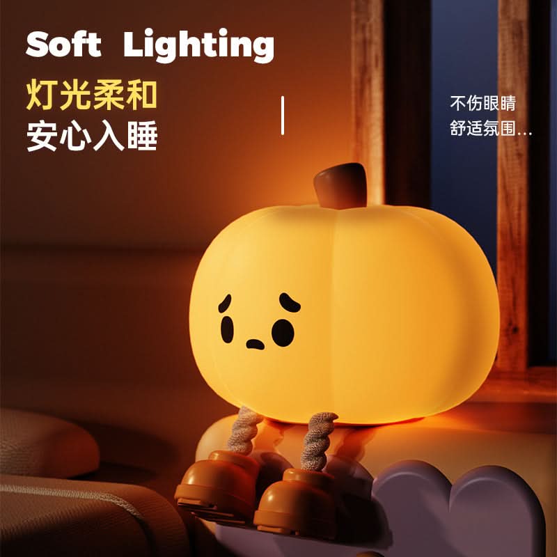 Rechargeable Halloween Pumpkin Night Light – For Kids & Festive Home Décor
