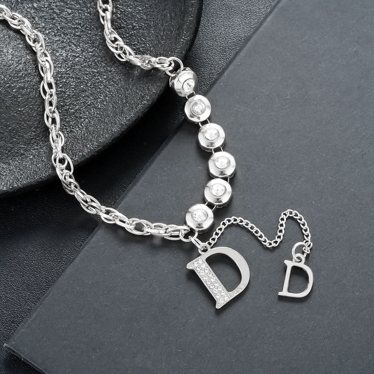 Men's Double Letter Necklace – Fashionable Statement Jewelry