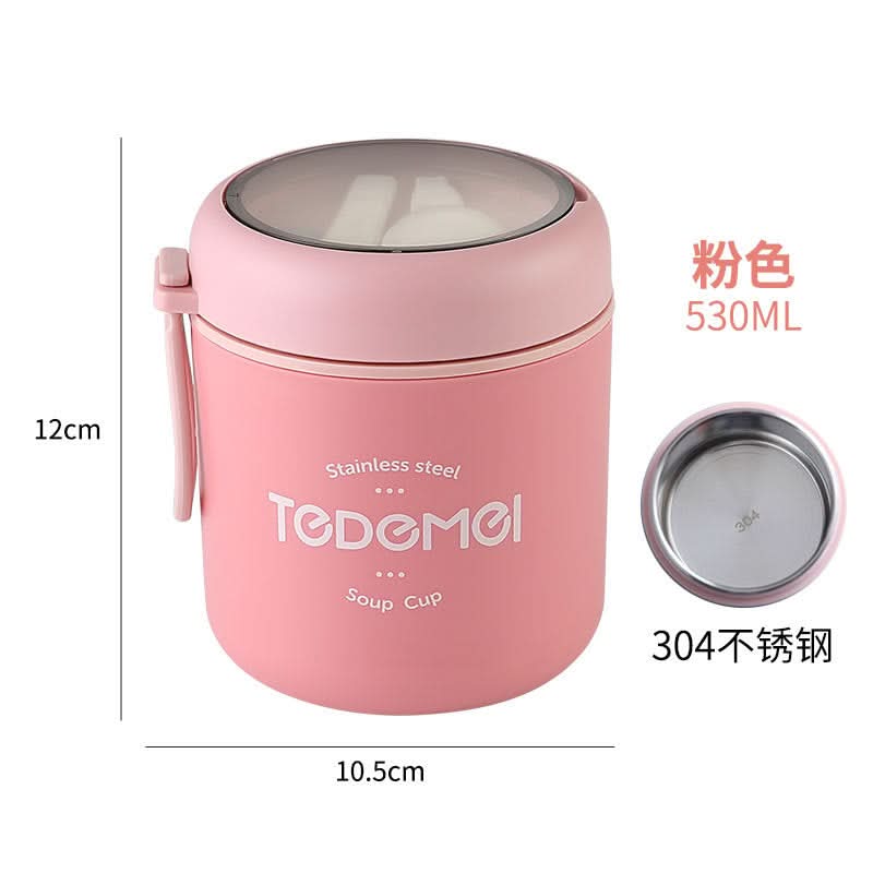 Portable Soup & Porridge Container Stainless Steel Insulated Breakfast Cup – 530-710ml