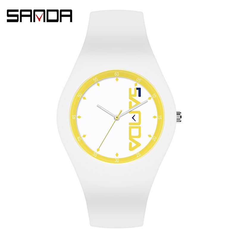 Sanda Jelly Series Quartz Watch – Waterproof Shockproof Sports Watch for Students