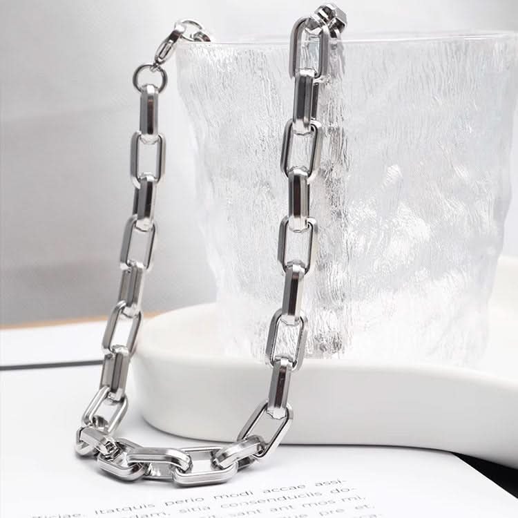 Men's Trapezoid Necklace – Titanium Steel Twist Chain