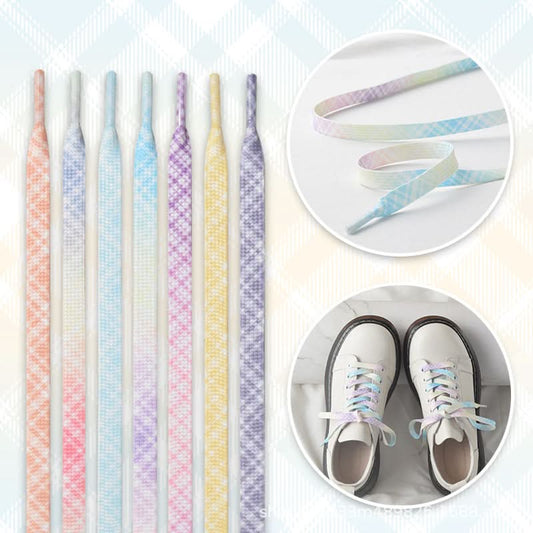 Japanese Plaid Shoelaces – Best for Sneakers, Boots & Casual Shoes