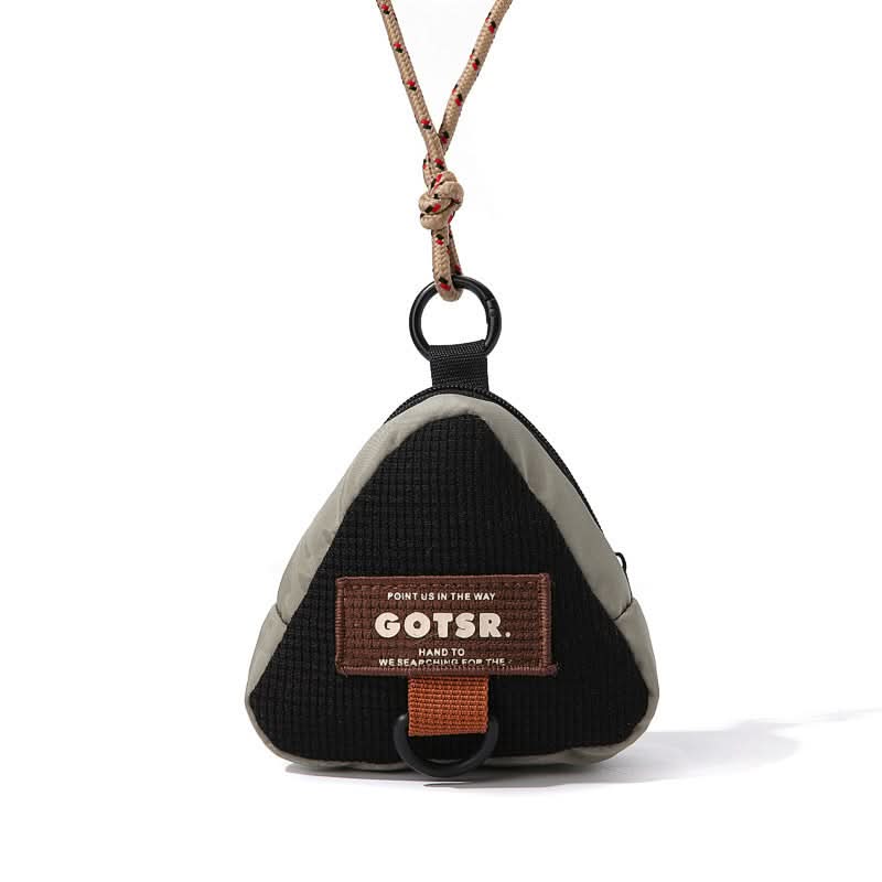 Triangle Coin Purse & Key Bag – Compact Neck & Shoulder Pouch