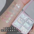 NOVO Glitter Eyeshadow Gel – Shimmering 6-Color Palette, High-Pigment Eye Makeup