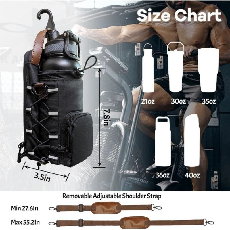 Magnetic Water Bottle Messenger Bag – Waterproof Gym Crossbody