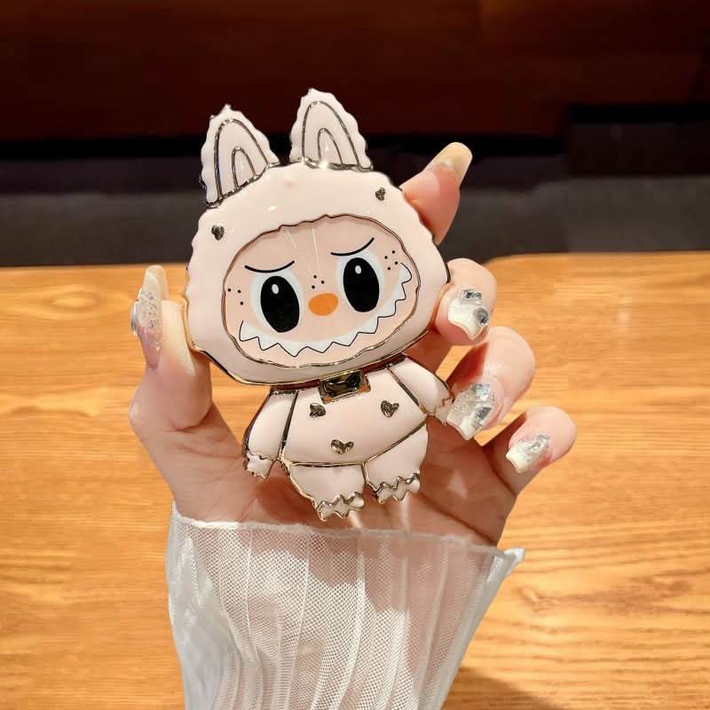 Cartoon Rotating Phone Stand – Foldable, Universal Adhesive Grip & Kickstand