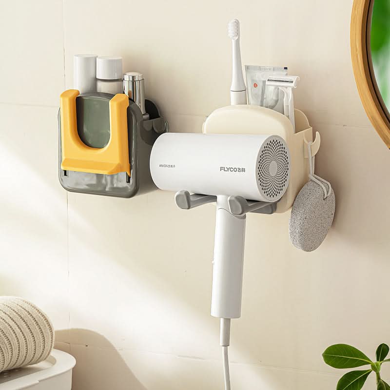 Wall-Mounted Foldable Hair Dryer Holder – Punch-Free (2kg Load)