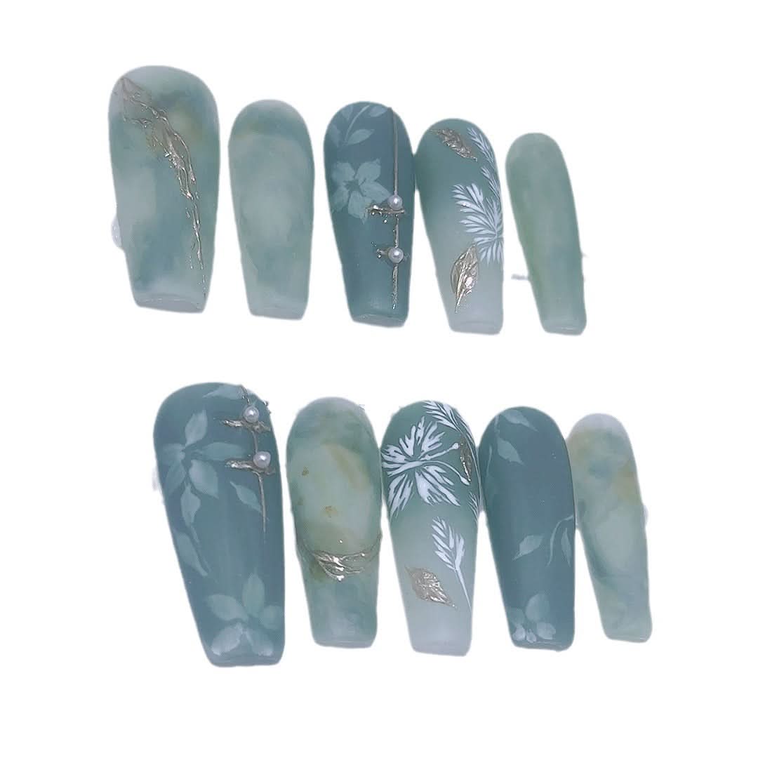 Chinese Style Watercolor Nail Art Stickers –  Smudged Design