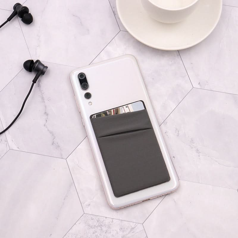 New mobile phone case with back sticker and double-layer card holder for storing Lycra mobile phone back sticker card holder