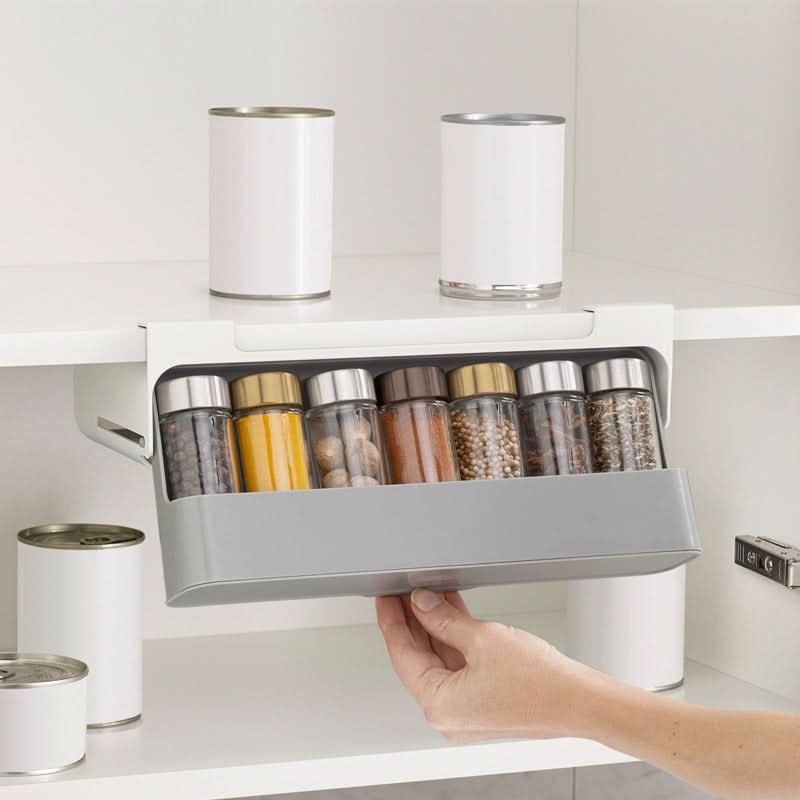 Wall-Mounted Spice Organizer Set, Punch-Free