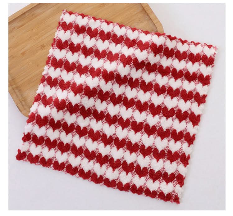 1 Set Coral Fleece Absorbent Hand Towels - 30x30