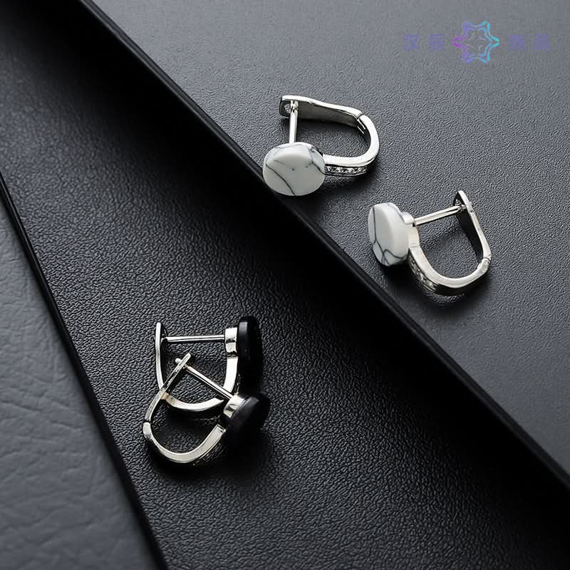 Trendy Rock Texture Stud Earrings – Unisex Jewelry