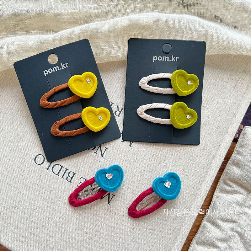 Velvet Star Hair Clips  – Korean-Inspired Bang & Broken Hair Pins (Pack of 3)