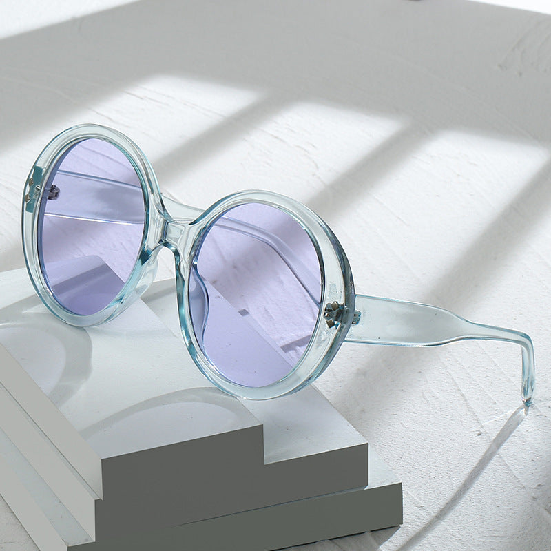 Round Oversized Sunglasses for Women – UV400 Fashion Shades, Street Style