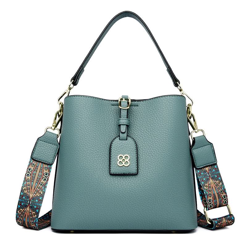 Women's Large-Capacity Stylish PU Leather Bucket Bag – Handbag for Work & Travel