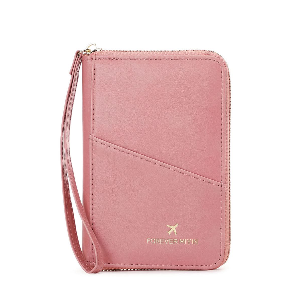 RFID Blocking Travel Passport Holder – Compact Zippered Wallet