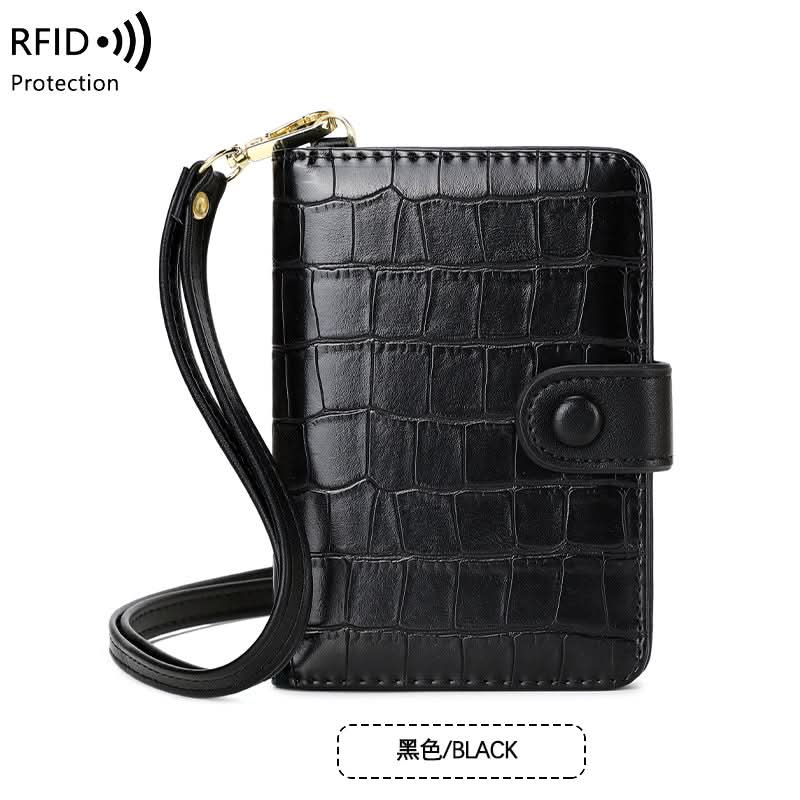 RFID Blocking Neck Passport Holder – Stone Pattern Wallet