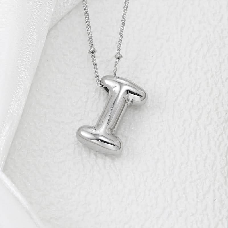 Silver-Plated Alphabet Pendant Necklace – Hip-Hop Style
