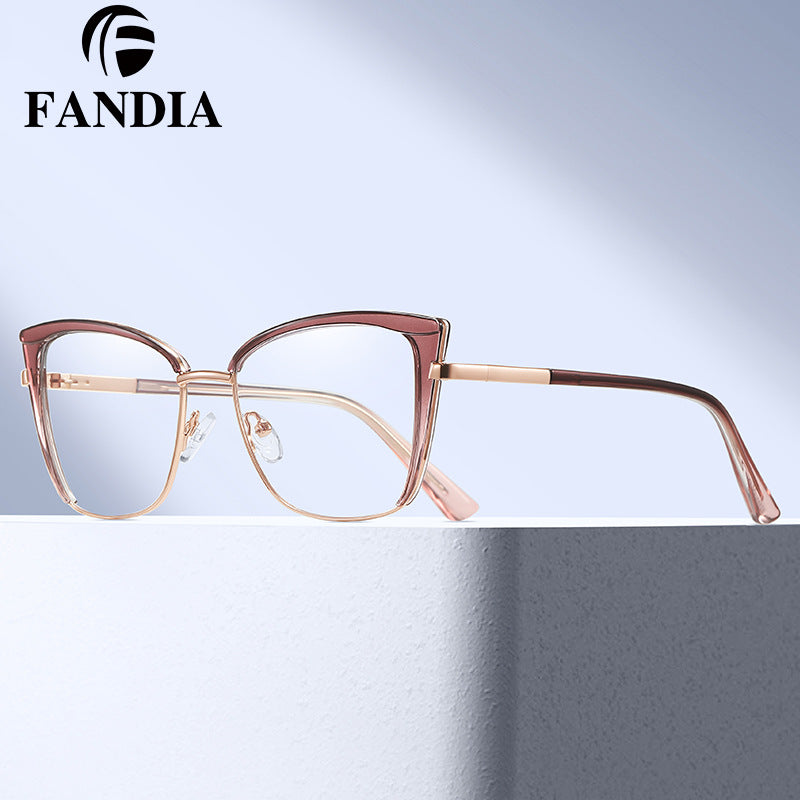 Cat-Eye Anti-Blue Light Glasses for Women – Light Luxury Optical Frame | Myopia-Ready