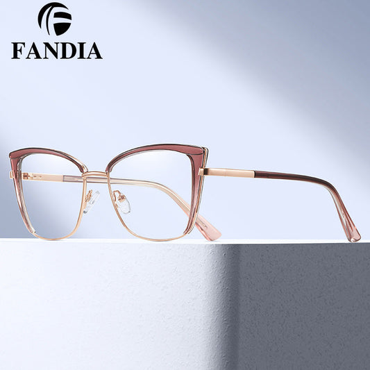 Cat-Eye Anti-Blue Light Glasses for Women – Light Luxury Optical Frame | Myopia-Ready