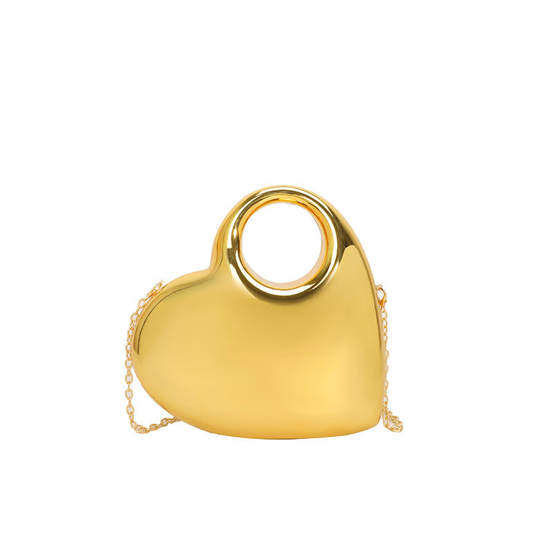Trendy Heart-Shaped Evening Bag – Girls’ Crossbody Handbag for Parties & Daily Style
