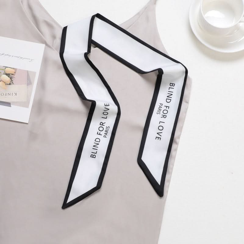 Silk Scarf Ribbon Ponytail Bow - Letter Headband Accessory (Set of 2pcs.)