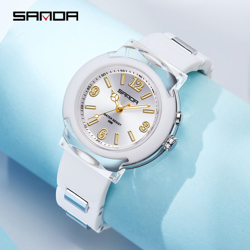 Sanda Kids Waterproof Quartz Watch – LED Light Analog Sports Watch for Boys & Girls
