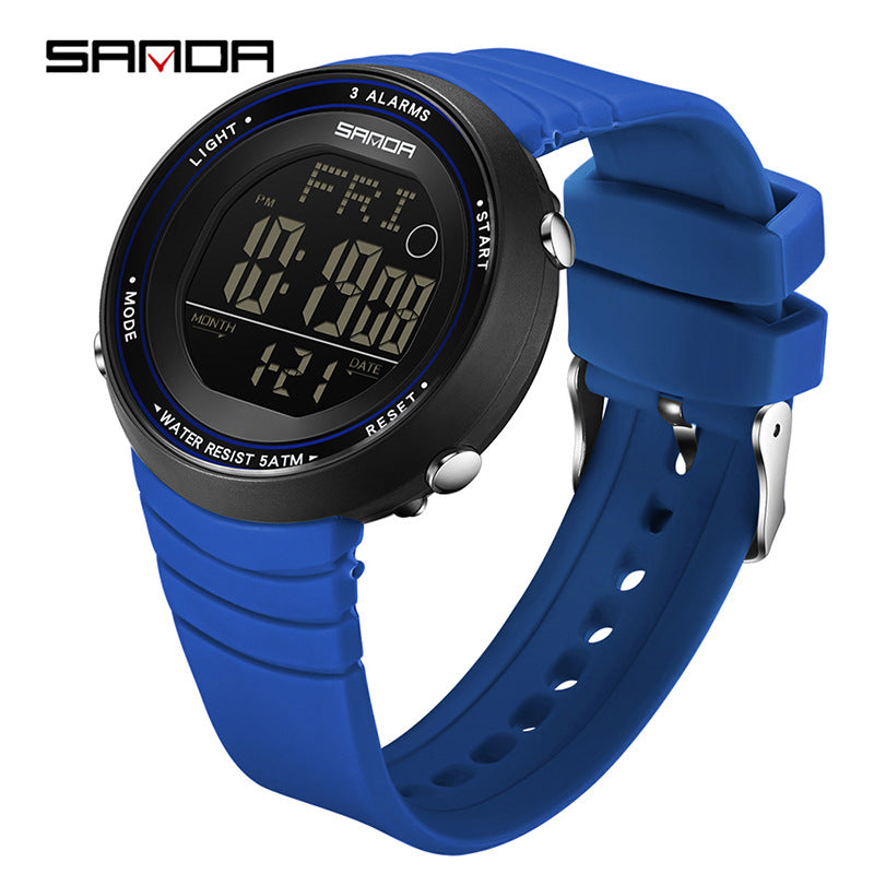 Sanda Large Screen Sports Digital Watch – Waterproof Luminous Outdoor Watch for Students