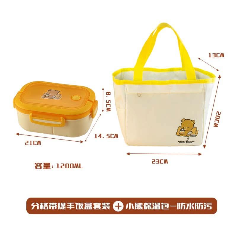 Double-Layer Microwave-Safe Salad Lunch Box – With Insulated Bag for Students