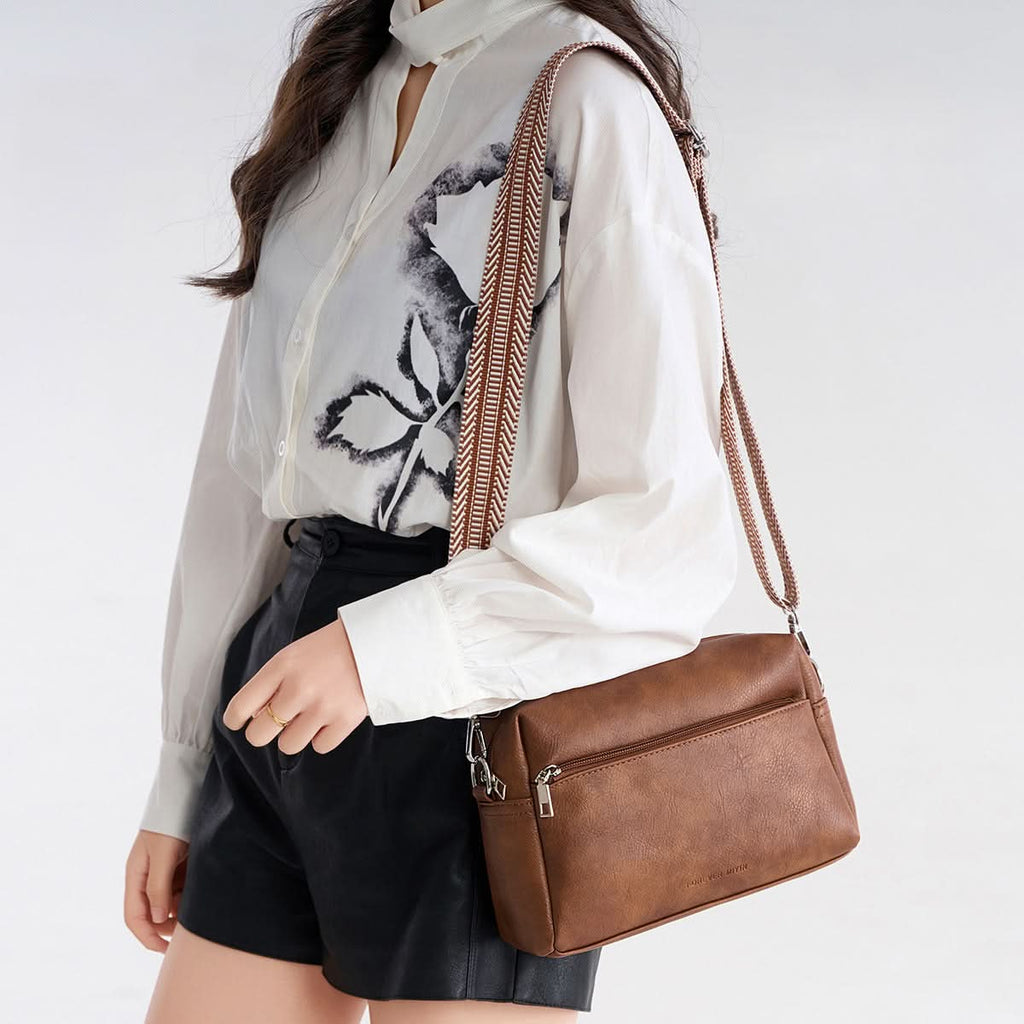 Women's Retro Small Square Crossbody Bag – Soft PU Leather