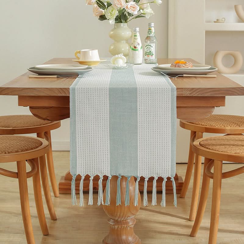 Table Flag Cotton & Linen Table Cloth – Handmade with Tassels