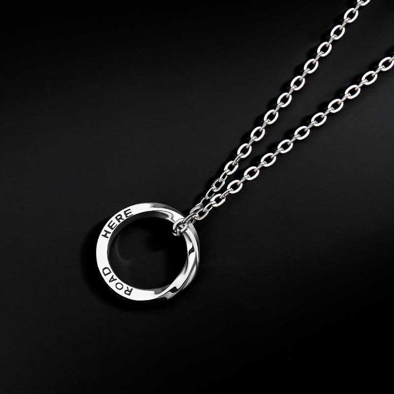 Men’s Mobius Pendant Necklace – Trendy Minimalist Chain